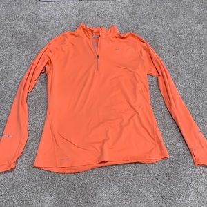Orange Nike Dri-Fit Quarter Zip